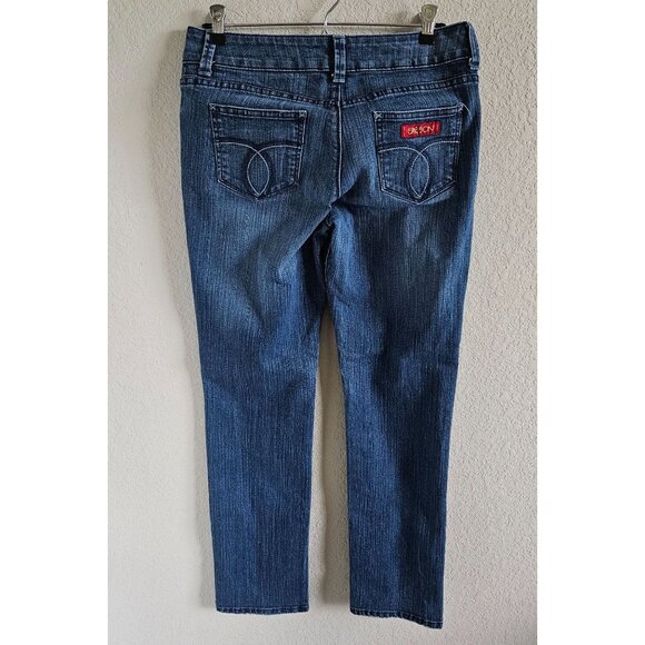 Sasson Straight Leg Hustle Ooh La La Jeans SZ 6 Logo Retro Paris New York  70's - Picture 2 of 7